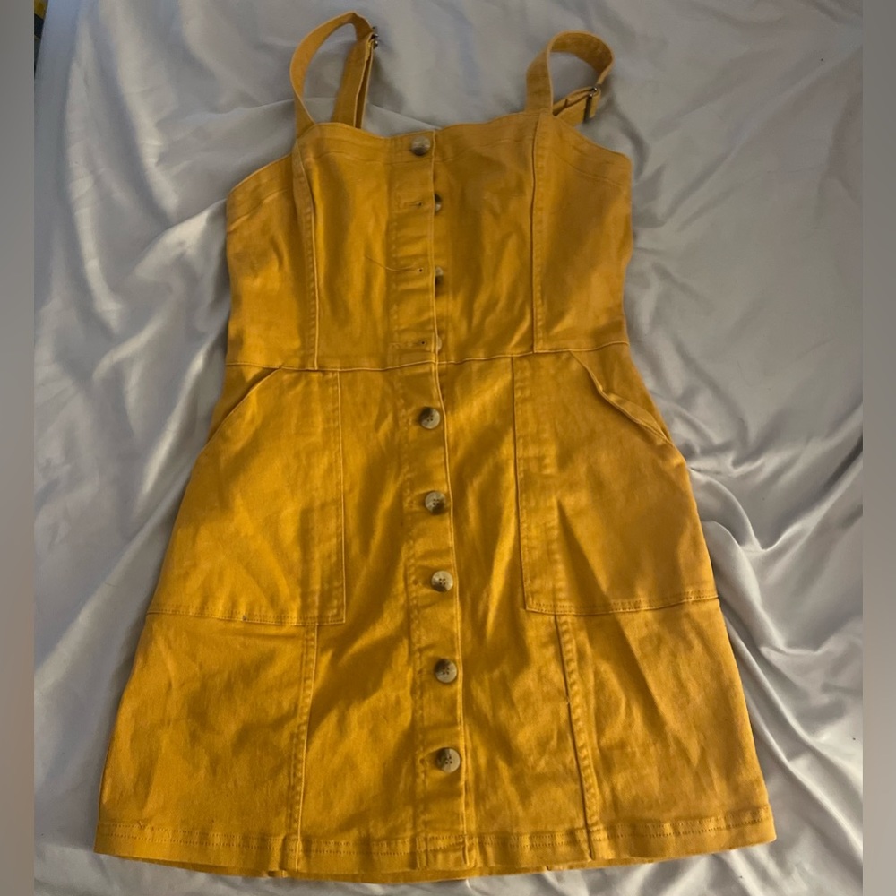 H&M Yellow Denim Dress